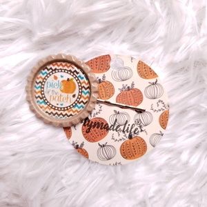 3 pc Fall Bottlecap Hairpin Assortment